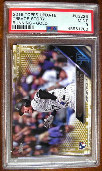Trevor Story 2016 Topps Update #US226 Gold /2016 PSA 9