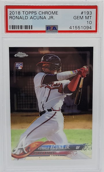 2018 Topps Chrome Ronald Acuna Jr. #193 PSA 10