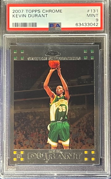 2007 Topps Chrome Kevin Durant PSA MINT 9