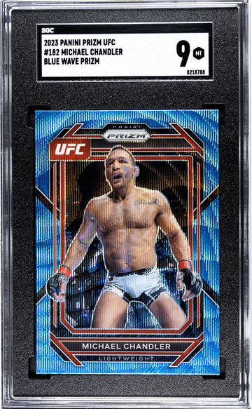 2023 Prizm #182 Michael Chandler Blue Wave Prizm SGC 9