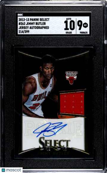 2012 Panini Select Jimmy Butler #262 Jersey Autograph SGC 9 Auto 10