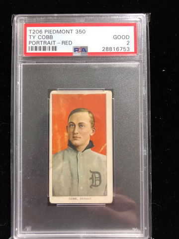 1909-11 Ty Cobb T206 Piedmont 350 Portrait Red