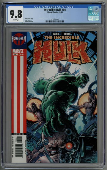 Incredible Hulk 86 CGC 9.8 House of M