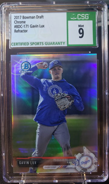 2017 Bowman Draft Chrome Refractor Gavin Lux #BDC-171 CSG Mint 9 Dodgers
