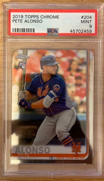 2019 Topps Chrome Pete Alonso RC PSA 9