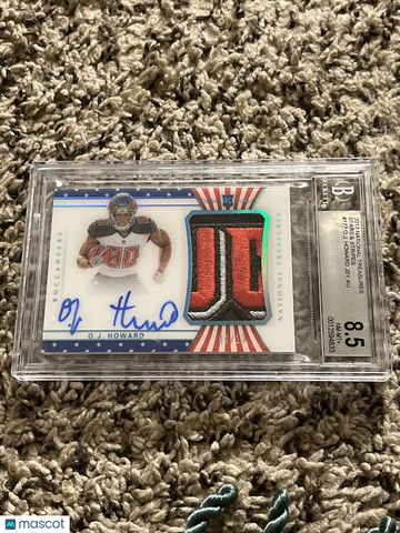 OJ Howard National Treasures Stars And Stripes RPA /13, BGS 8.5, Sweet Patch