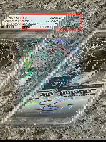 Ahmad Sauce Gardner 2022 Panini Mosaic No Huddle Auto Rookie RC PSA 10 GEM MINT