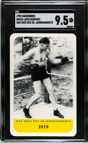 1998 Harenberg Jahrhunderts Jack Dempsey HOF Boxing  SGC 9.5 POP 1
