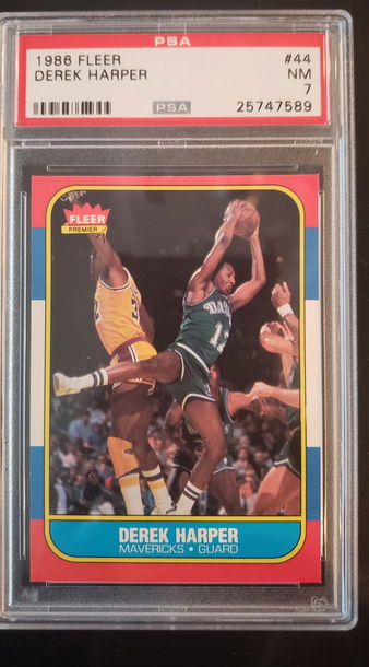 1986-87 FLEER DEREK HARPER #44 PSA 7