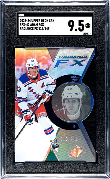 2023-24 Upper Deck SPx Radiance FX Adam Fox #RFX-42 /949 SGC 9.5