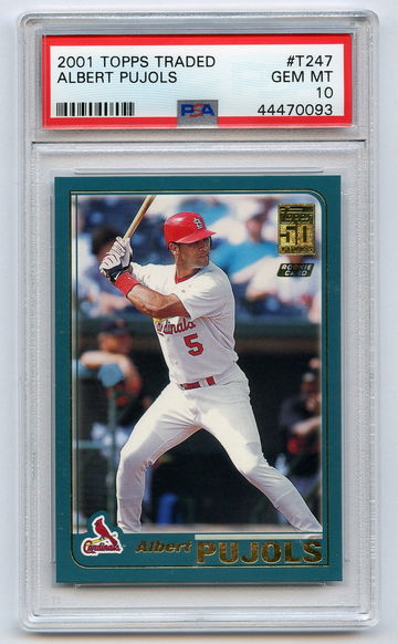 ALBERT PUJOLS 2001 TOPPS TRADED #T247 Rookie Card PSA 10 Gem Mint