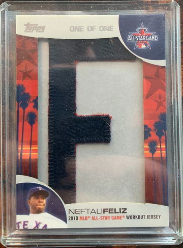 Neftali Feliz 2011 Topps All-Star 1/1 1 of 1 Patch  Letter "F" nameplate