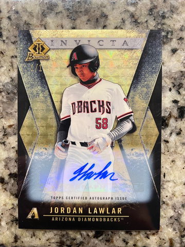 2021 Jordan Lawlar Bowman Invicta Auto Superfractor 1/1