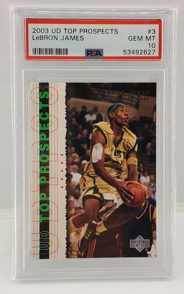2003 UD TOP PROSPECTS  LEBRON JAMES  GEM MINT PSA 10