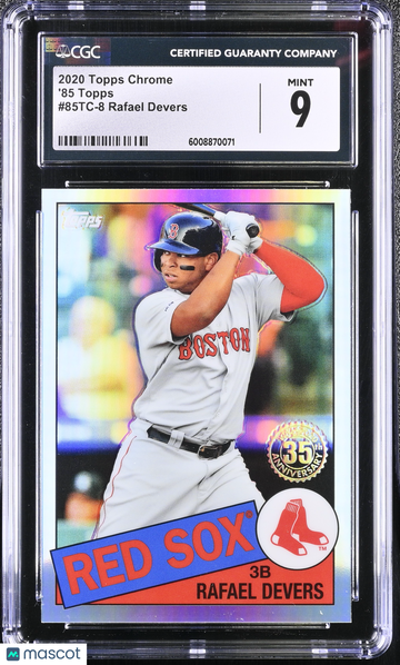 2020 Topps Chrome Rafael Devers #85TC-8 '85 Topps CGC 9