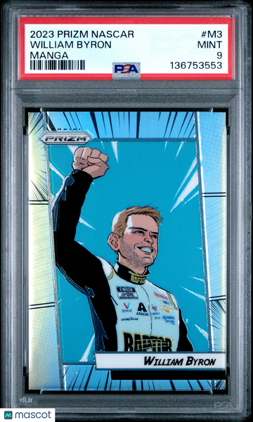 2023 Panini Prizm Nascar Manga William Byron #M3 PSA 9