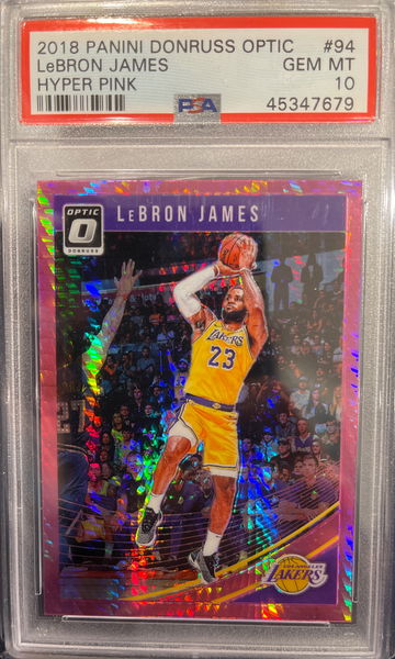 Lebron James - 2018 Donruss Optic - Hyper Pink Prizm - PSA 10
