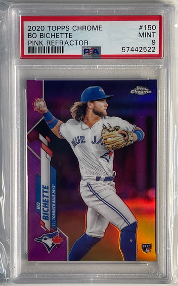 2020 Topps Chrome Bo Bichette Pink Refractor PSA 9