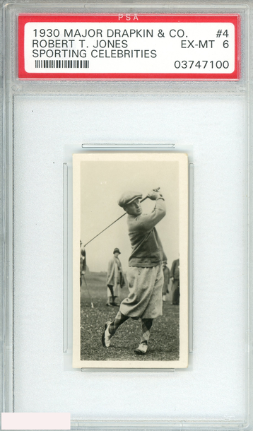1930 MAJOR DRAPKIN AND CO  ROBERT T  JONES #4 SPORTING CELEBRITIES PSA 6 EX-MT
