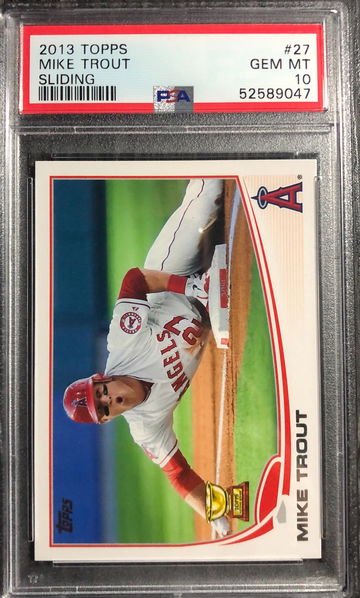 2013 Topps Mike Trout #27 Sliding PSA 10 GEM MINT