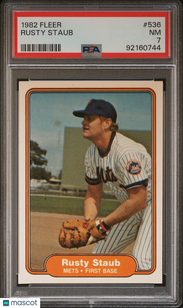 1982 Fleer Rusty Staub #536 PSA 7