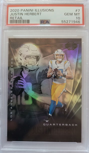 2020 Panini Illusions Justin Herbert #7 PSA10
