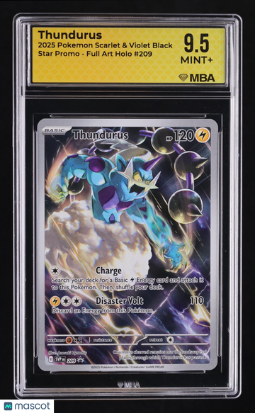 2025 Pokemon Scarlet & Violet Black Star Promo Thundurus Holo MBA 9.5 #209