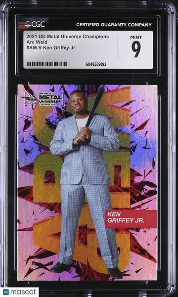 2021 UD Metal Universe Champions Ken Griffey Jr Arc Weld #AW-9 CGC 9