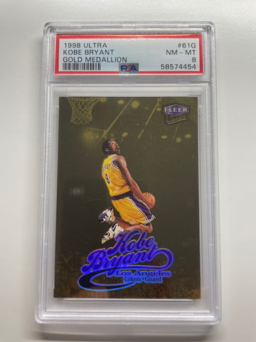 1998 Ultra Gold medallion Kobe Bryant PSA 8