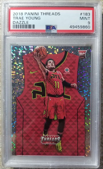 2018 trae young Rookie panini threads dazzle Mint 9