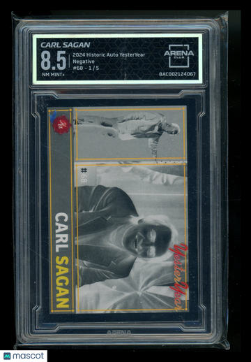2024 Historic Autograph YesterYear Negative Carl Sagan 1/5 #68 Arena Club 8.5