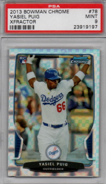 2013 Bowman Chrome YASIEL PUIG XFRACTOR