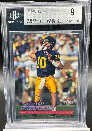 Tom Brady Rookie 2000 Fleer Ultra #234 BGS 9 Mint Edges 9.5 Surface 9.5.  GOAT!