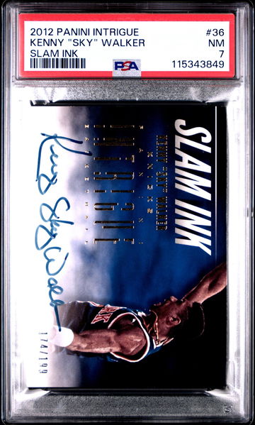 2012 Panini Intrigue Slam Ink Kenny 'Sky' Walker #36 Auto /199 PSA 7