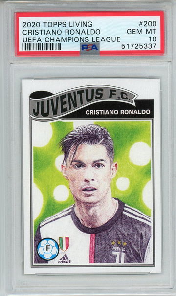 2020 Topps Living Cristiano Ronaldo UEFA Champions League PSA 10