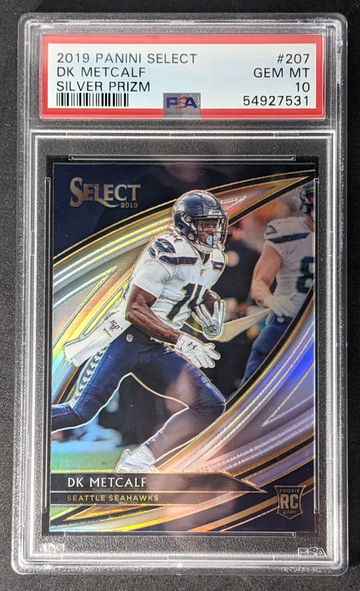 2019 Select Silver Field DK Metcalf PSA 10