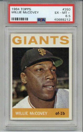 1964 TOPPS #350 WILLIE MCCOVEY CARD SAN FRANCISCO GIANTS PSA 6.5 CENTERED BEAUTY