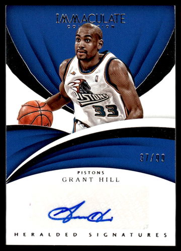 2018 Panini Immaculate Heralded Signatures Grant Hill #HS-GHL Auto /99