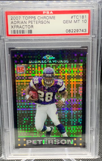 Adrian Peterson 2007 Topps Chrome Xfractor Rookie PSA 10