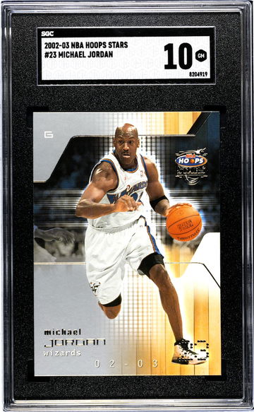2002-03 Nba Hoops Stars #23 Michael Jordan SGC 10