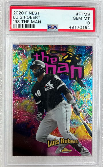 2020 Finest Luis Robert RC #FTM-9 ‘98 The Man SP PSA 10 Gem Mint