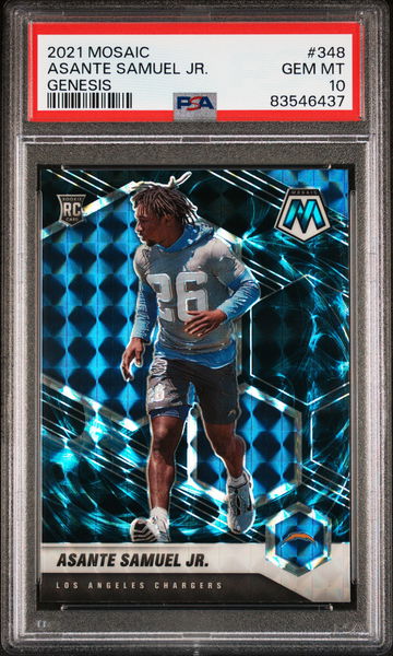 2021 Panini Mosaic Genesis Asante Samuel Jr. #348 RC PSA 10