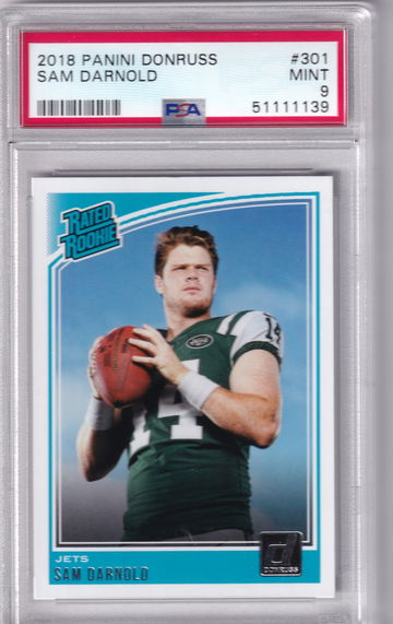 2018 Panini Donruss 301 Sam Darnold PSA 9