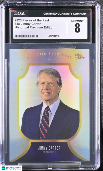 2023 Pieces of the Past Jimmy Carter #38 Historical Premium Edition CGC 8