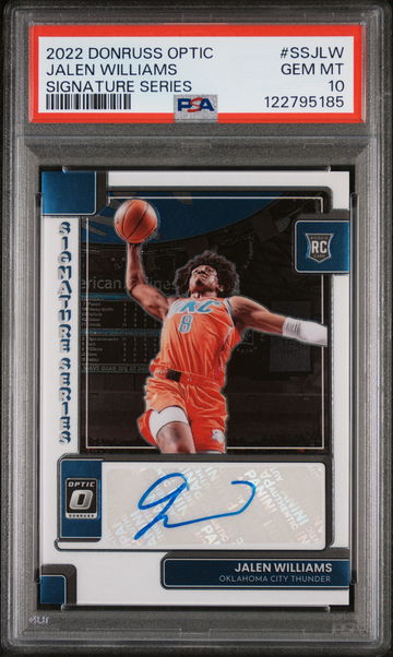 2022 Donruss Optic Signature Series Jalen Williams #SSJLW PSA 10