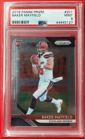 2018 Prizm Baker Mayfield Rookie PSA 9