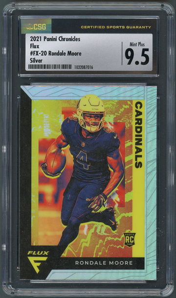 2021 Chronicles Flux Rondale Moore RC #FX-20 Silver Prizm - CSG Mint Plus 9.5