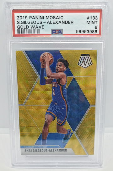 2019-20 MOSAIC SHAI GILGEOUS-ALEXANDER 133 GOLD WAVE PSA 9