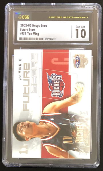 2002-03 Hoops Future Stars Insert #FS1 Yao Ming Rookie RC Graded CSG Gem Mint 10