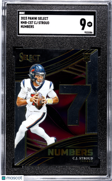 2023 Panini Select CJ Stroud #NMB-CST Numbers SGC 9